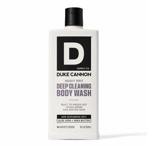 Duke Cannon Heavy Grit gel de ducha, limpieza profunda tras el trabajo diario.