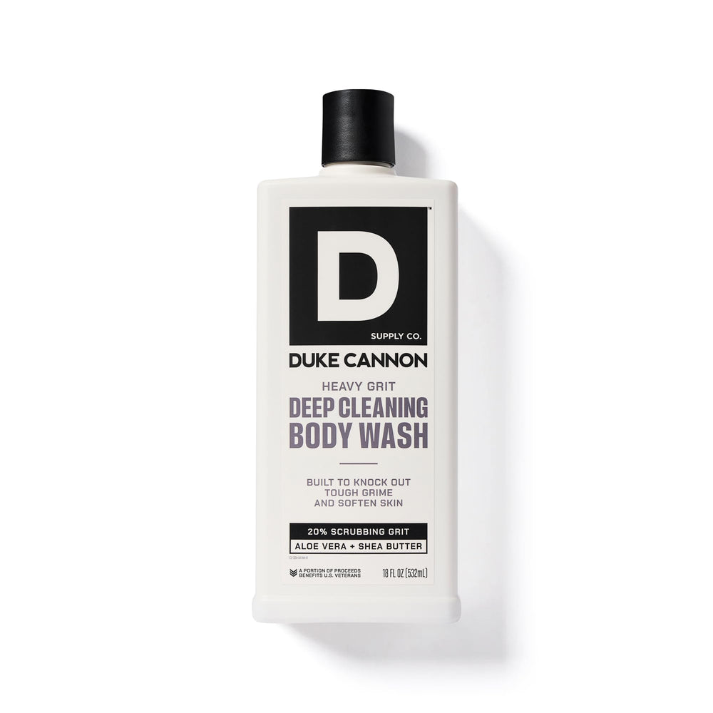Duke Cannon Heavy Grit sin parabenos y libre de crueldad, cuidado responsable para la piel.