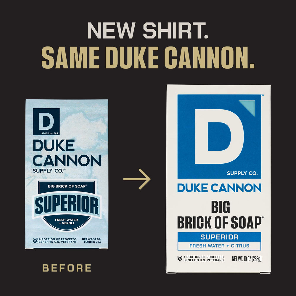 Textura espumosa de la barra Duke Cannon para limpieza suave.