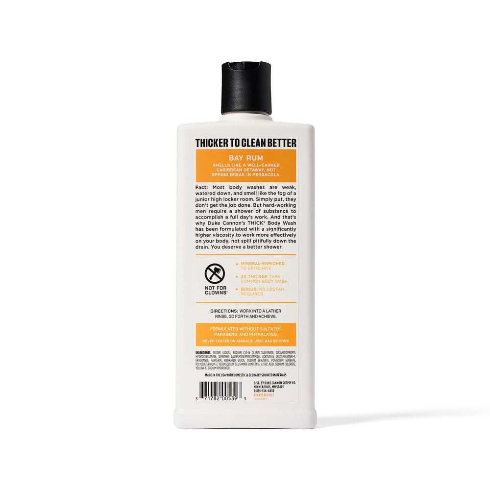Duke Cannon Thick textura espesa cubre la piel con espuma abundante