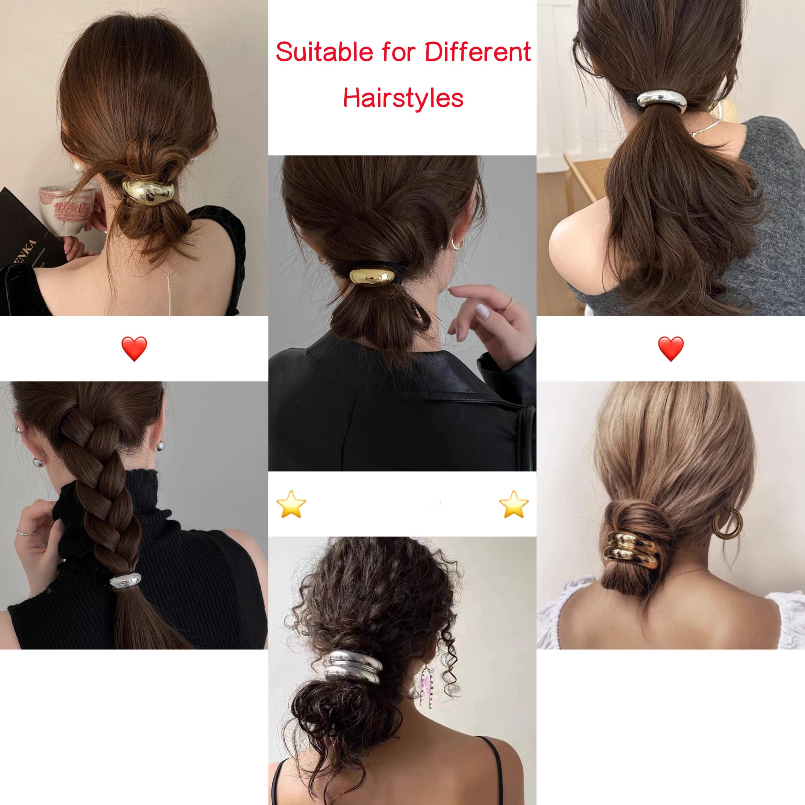 Elastico negro para el pelo de Duleylv, duradero y flexible para uso diario.