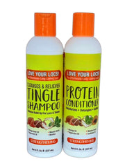 Dúo Mango y Lima Fortalecedor: champú refrescante para cuero cabelludo y cabello.