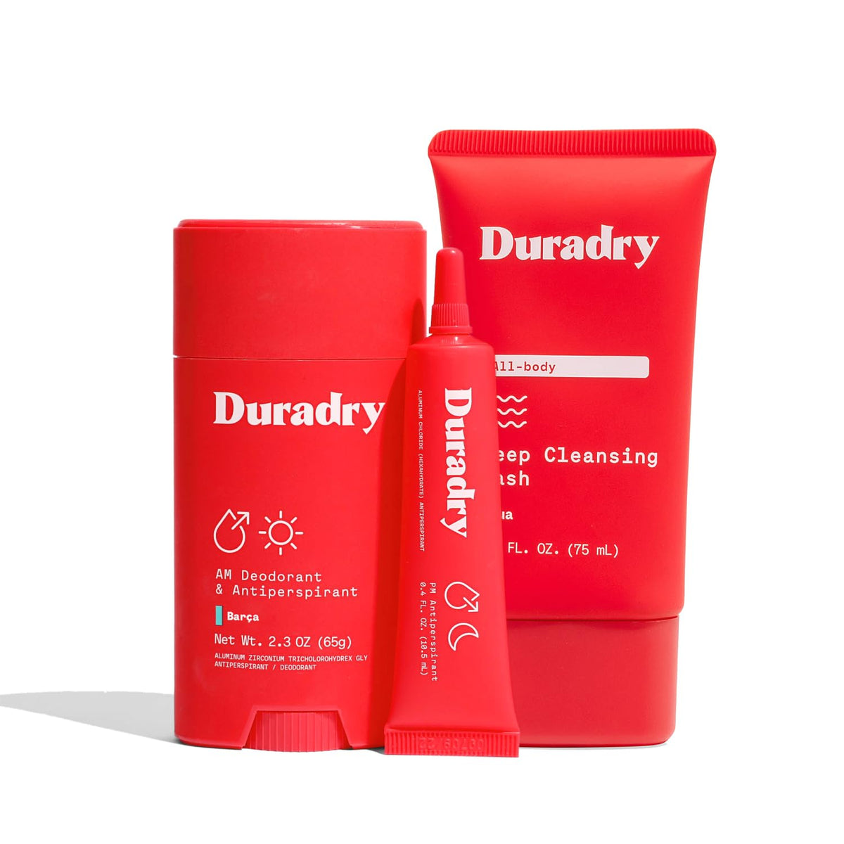 Duradry barra desodorante en primer plano para control diario del sudor