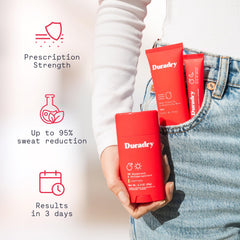 Gel minimizante Duradry enfocado en reducción de sudor nocturno
