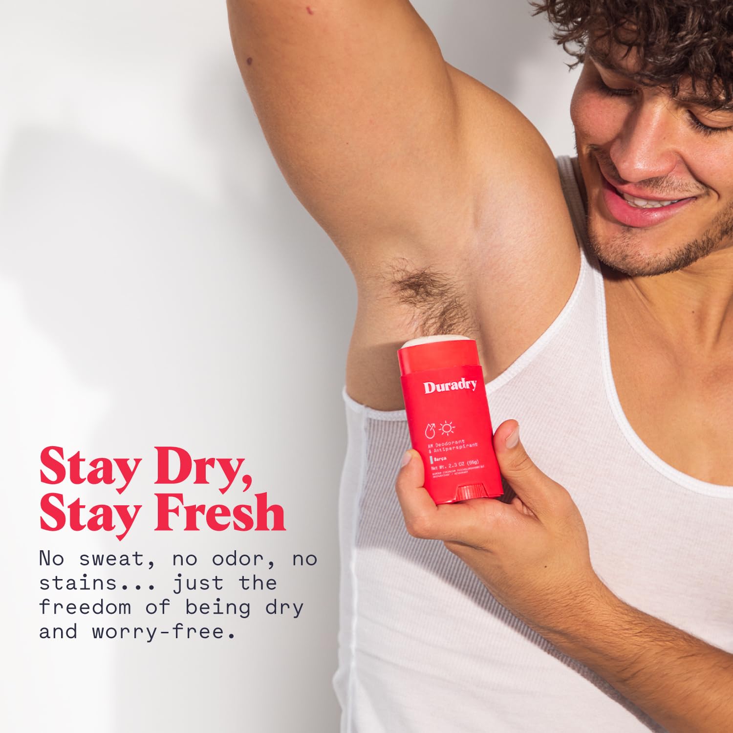 Duradry protección sudor todo el día para axilas, ideal para días activos.