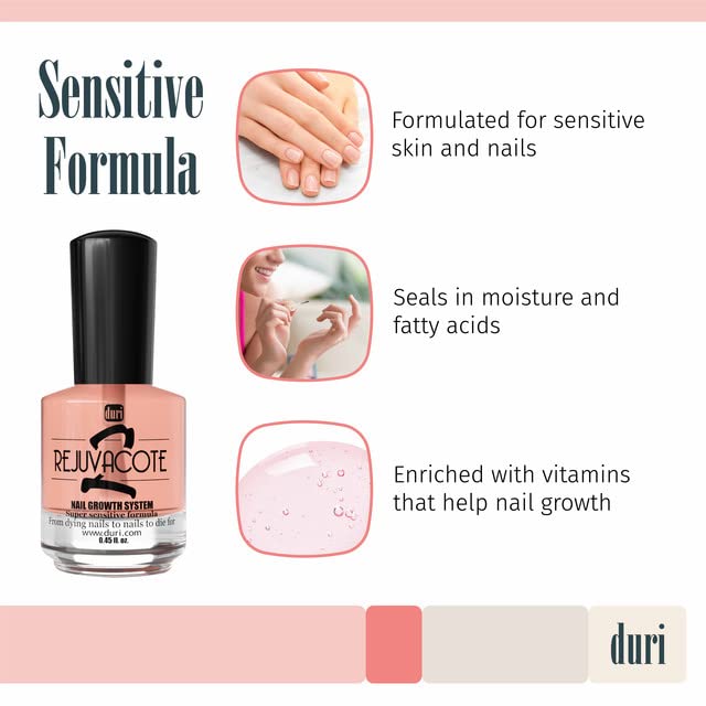 Duri Rejuvacote 2 capa superior, protección y brillo para uñas.