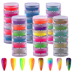 Duufin 36 colores: pigmento brillante para uñas y decoraciones.