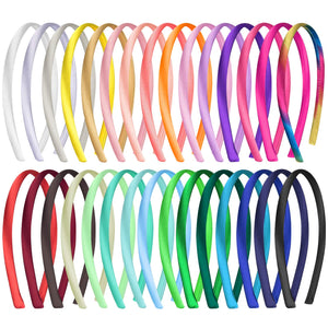 Diadema satinada Duufin, 30 colores, ideal para combinar con cualquier conjunto.