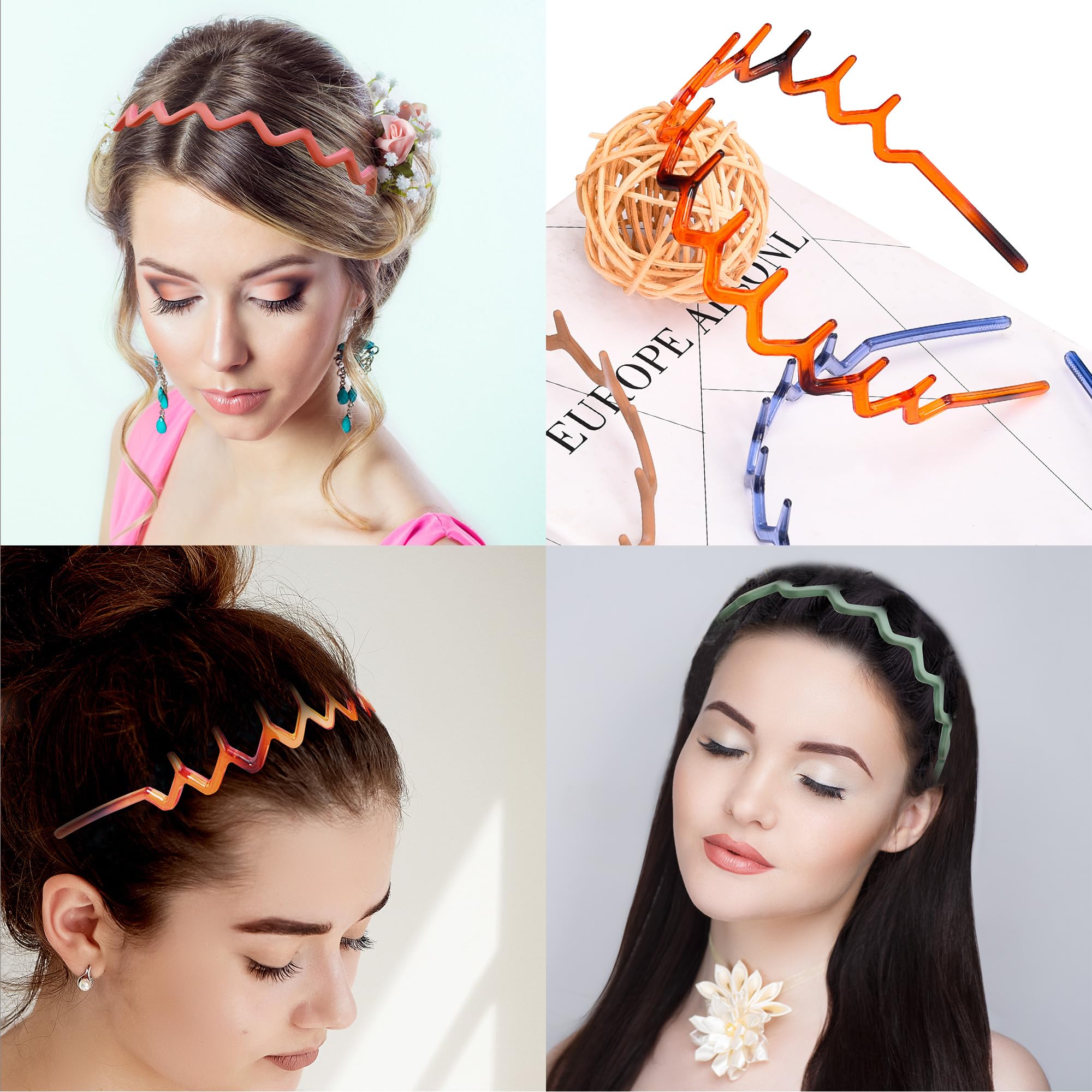 Diadema zigzag Duufin oliva: combina con tonos terrosos y fija el peinado