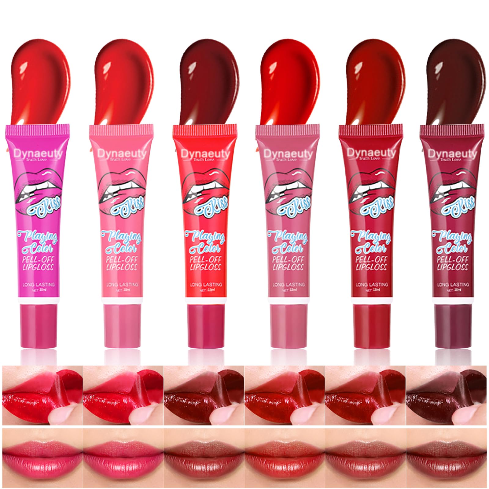 Dynaeuty conjunto tintes labiales desprendibles para un estilo definido