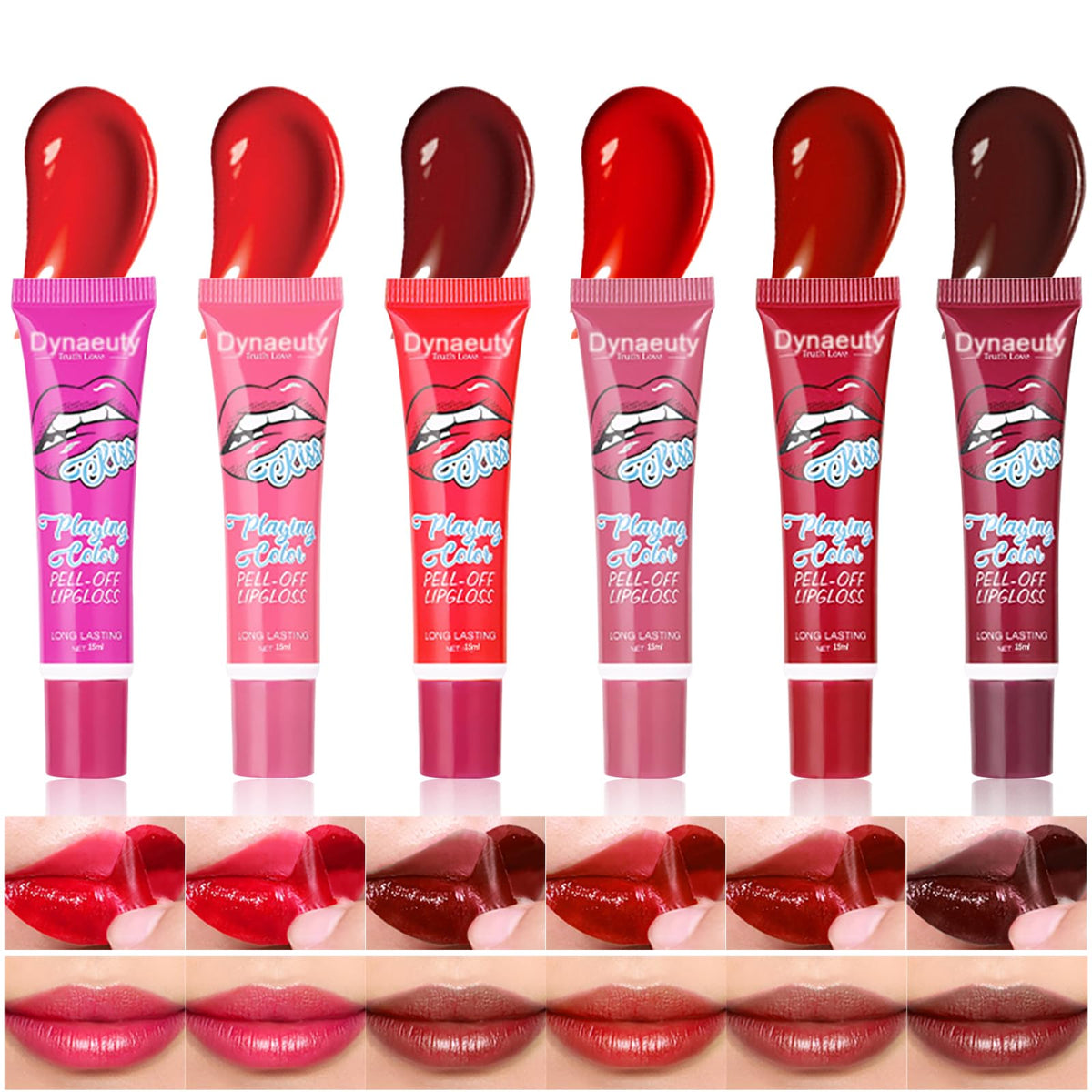 Dynaeuty conjunto tintes labiales desprendibles para un estilo definido