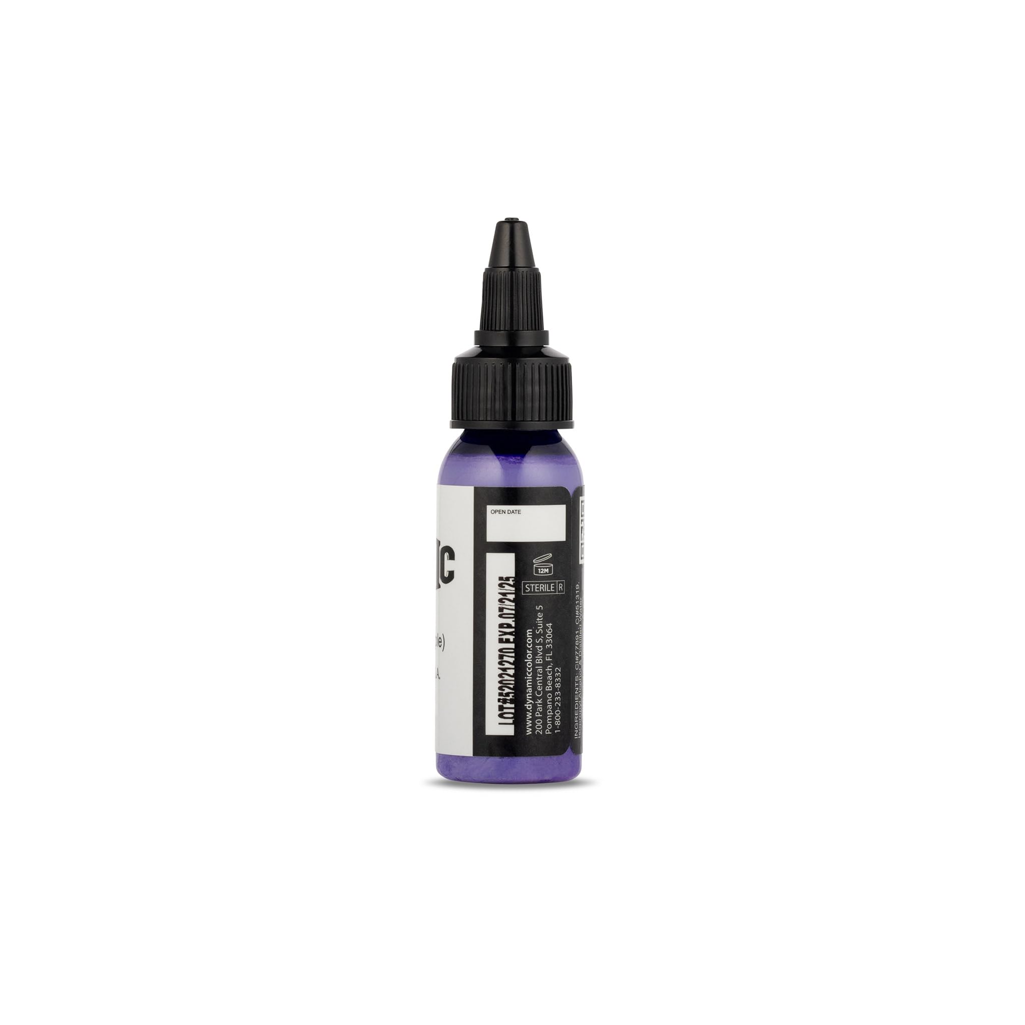Dynamic Color Co Tropical Purple: delineado suave y colores vivos para tatuajes