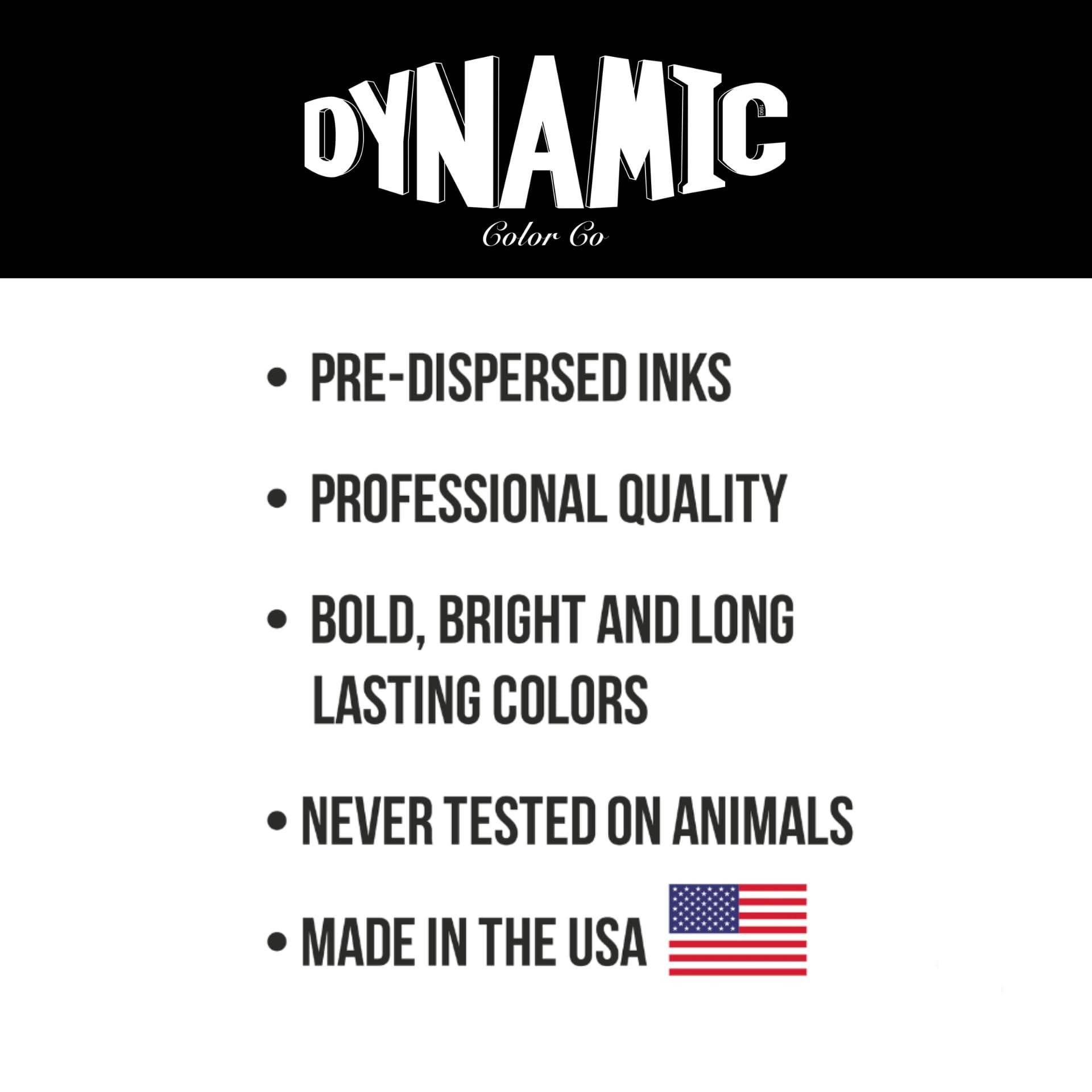 Tinta negra Dynamic Color Co. hecho en Estados Unidos con altos estándares de calidad.