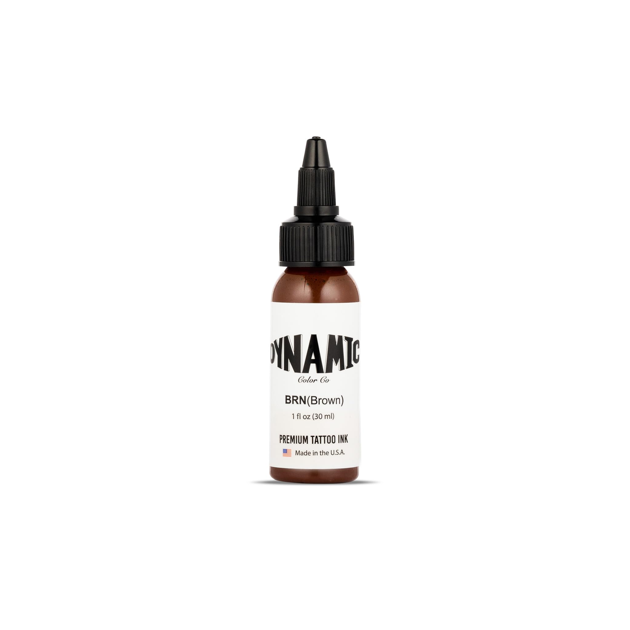 Tinta marrón Dynamic Color Co en botella 1oz para tatuajes