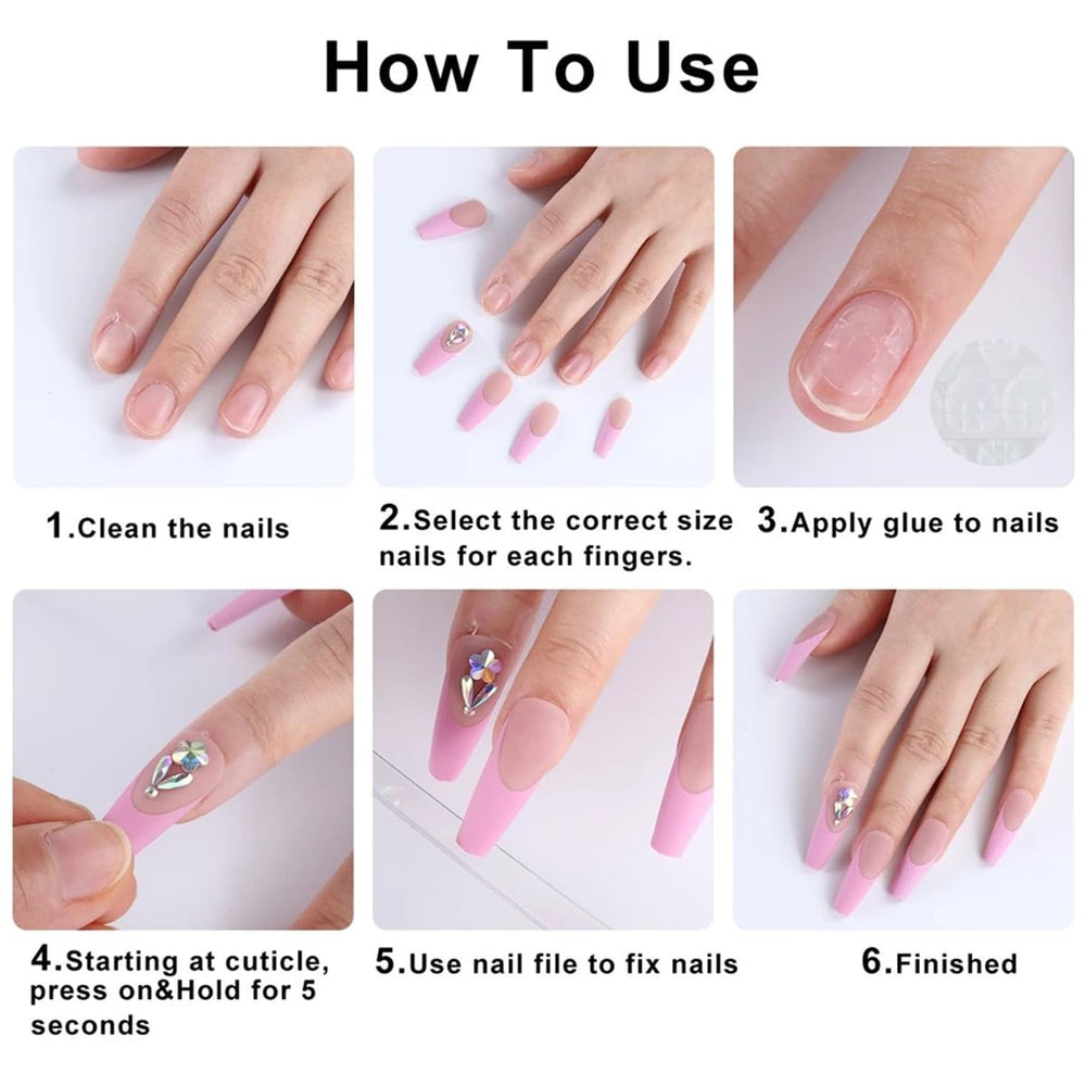 DZPGUONIZ guía de aplicación en casa para uñas rápidas