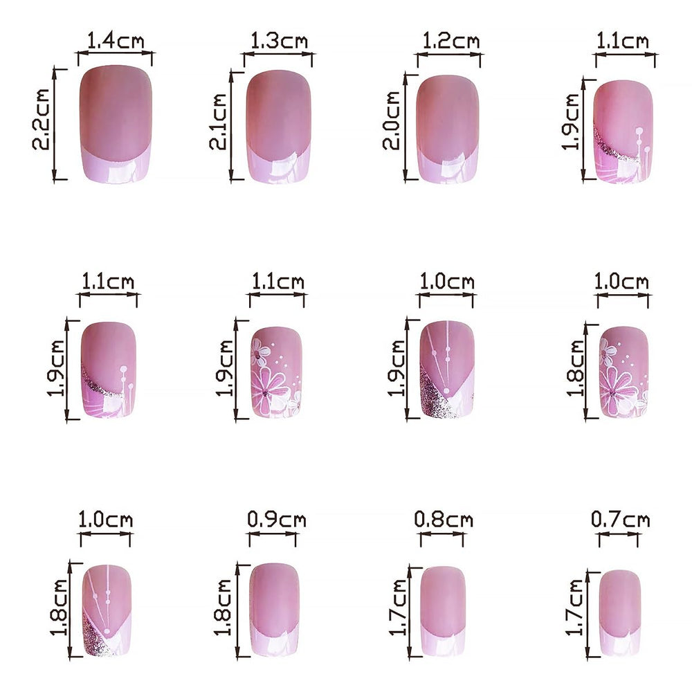 DZPGUONIZ aplicación fácil de uñas cortas para hacer en casa