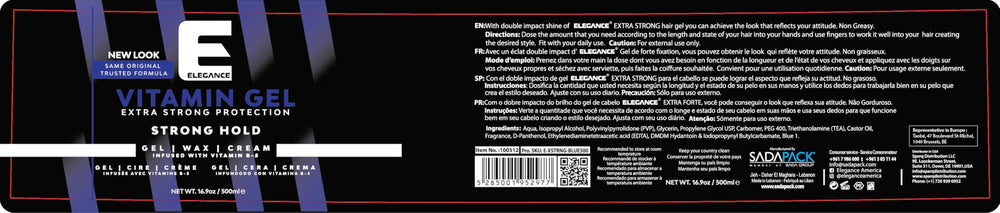 Elegance Gel con fijación fuerte para peinado duradero