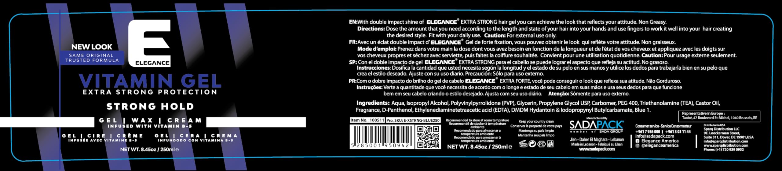 Aplicación manual de Gel Elegance para un peinado con fijación duradera.