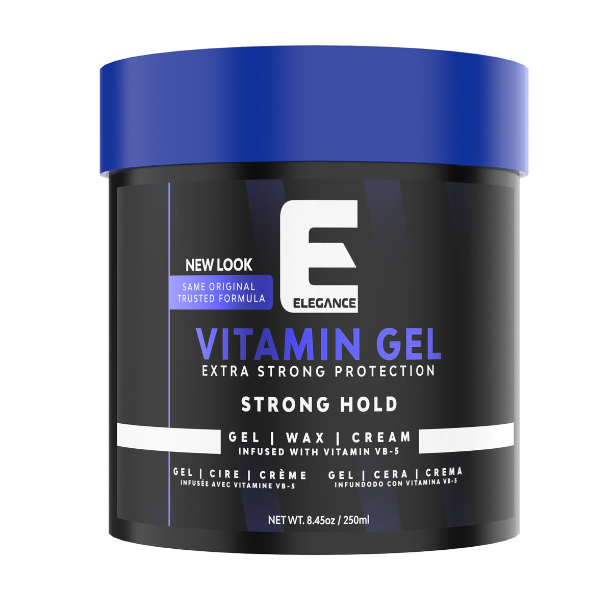 Gel Elegance en envase de 8.45 oz ofrece protección y brillo.
