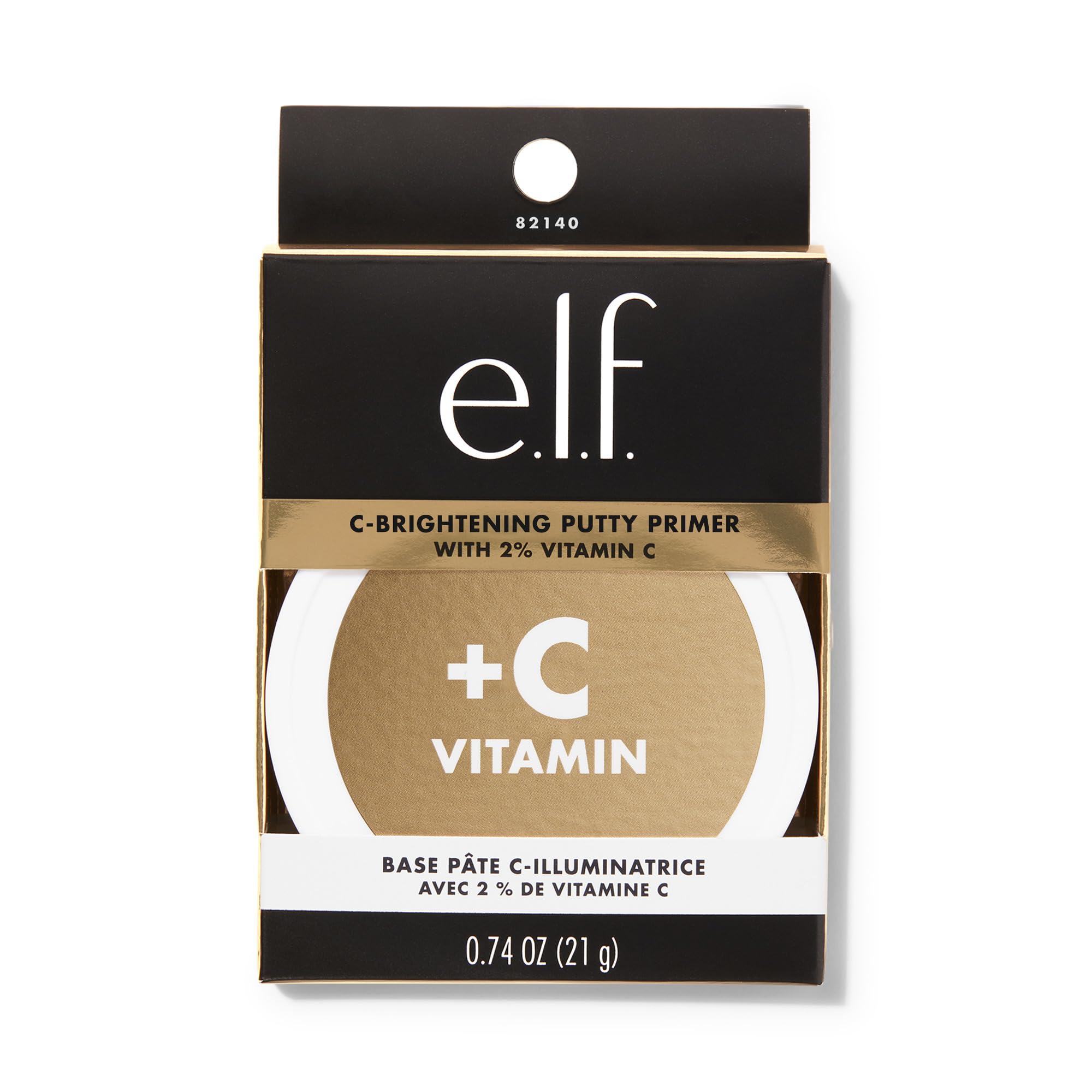 e.l.f. C‑Brightening Putty Primer: aplicación que facilita un acabado uniforme.