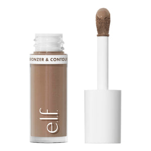 e.l.f. Camo Bronceador Líquido con aplicador redondeado para definición precisa.