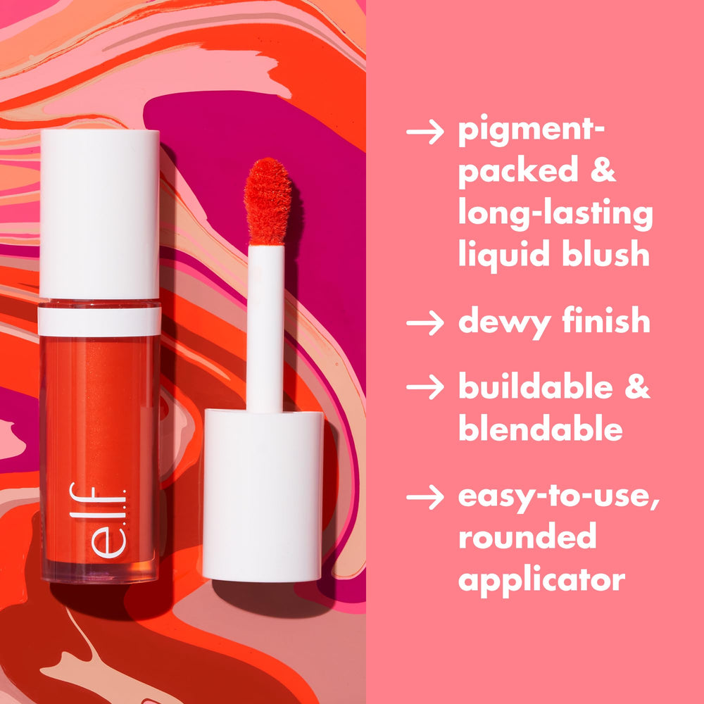 e.l.f. Camo Liquid Blush tono rosa polvoriento para rubor sutil
