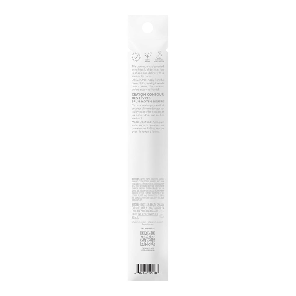 e.l.f. Lápiz delineador labial embalaje durable y portable.