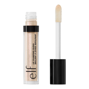 e.l.f. Lip Plumping Gloss brillo alto para un look inmediato y glamoroso.