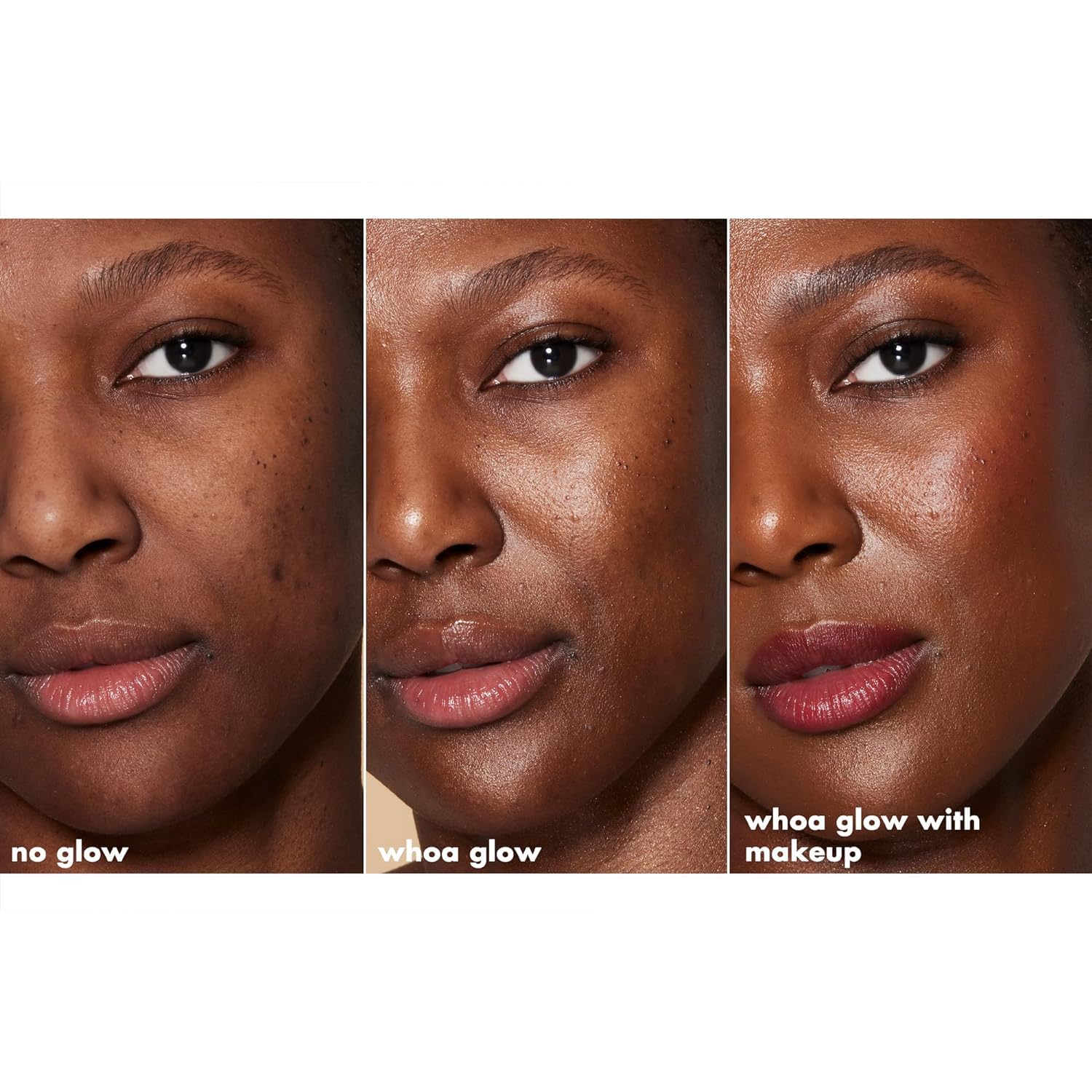 e.l.f. Suntouchable Whoa Glow, con aloe, ácido hialurónico y escualano para hidratación suave.