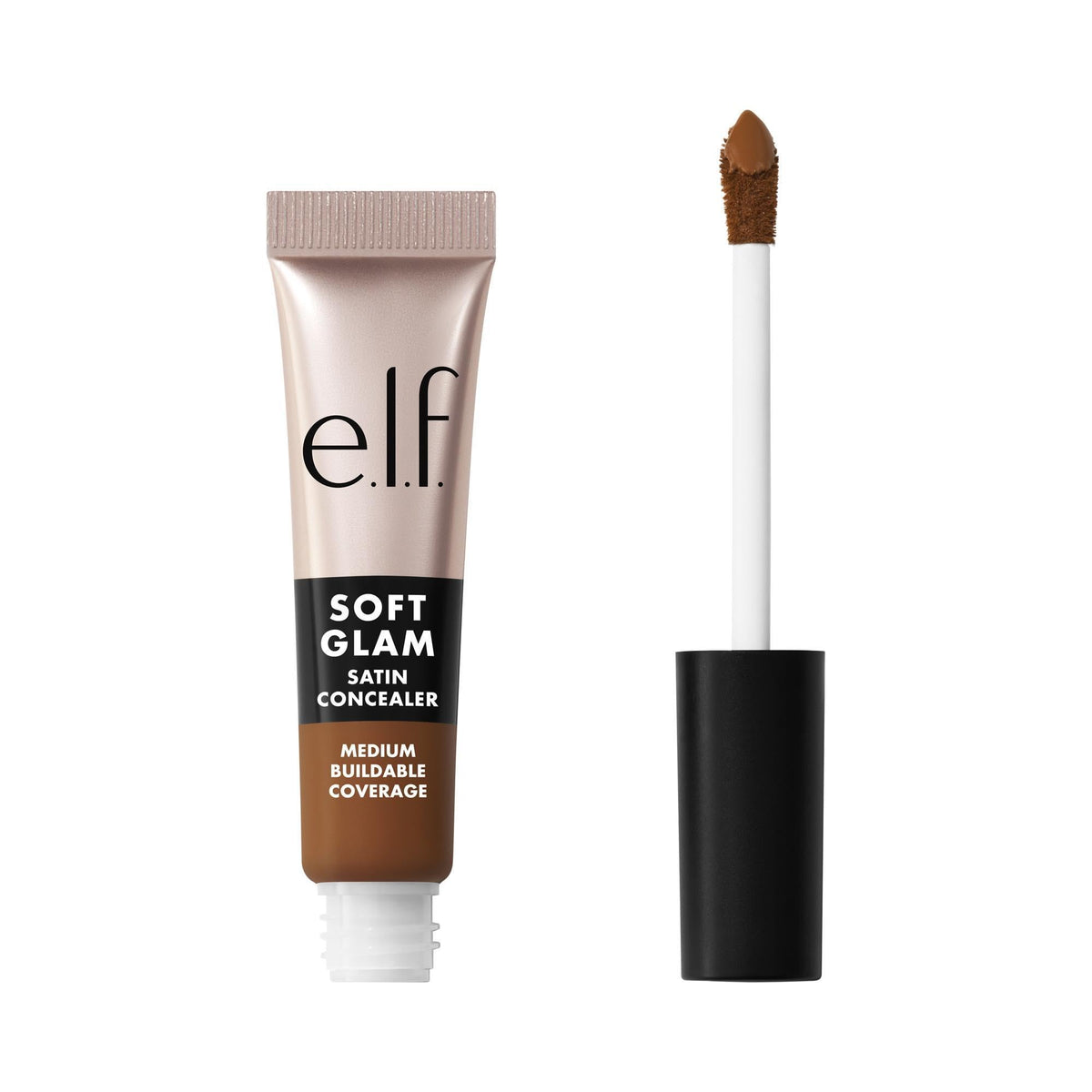 e.l.f. Soft Glam Satin Concealer con aplicador de precisión para cobertura localizada.