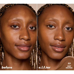 e.l.f. Soft Glam Satin Concealer hidrata con hibisco y ácido hialurónico.