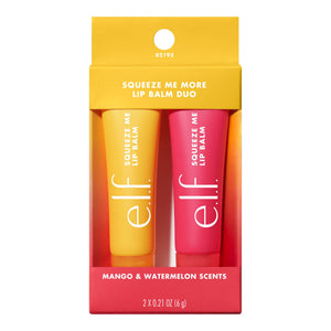 Bálsamo labial e.l.f. Squeeze Me Duo Mango con color suave para labios hidratados.