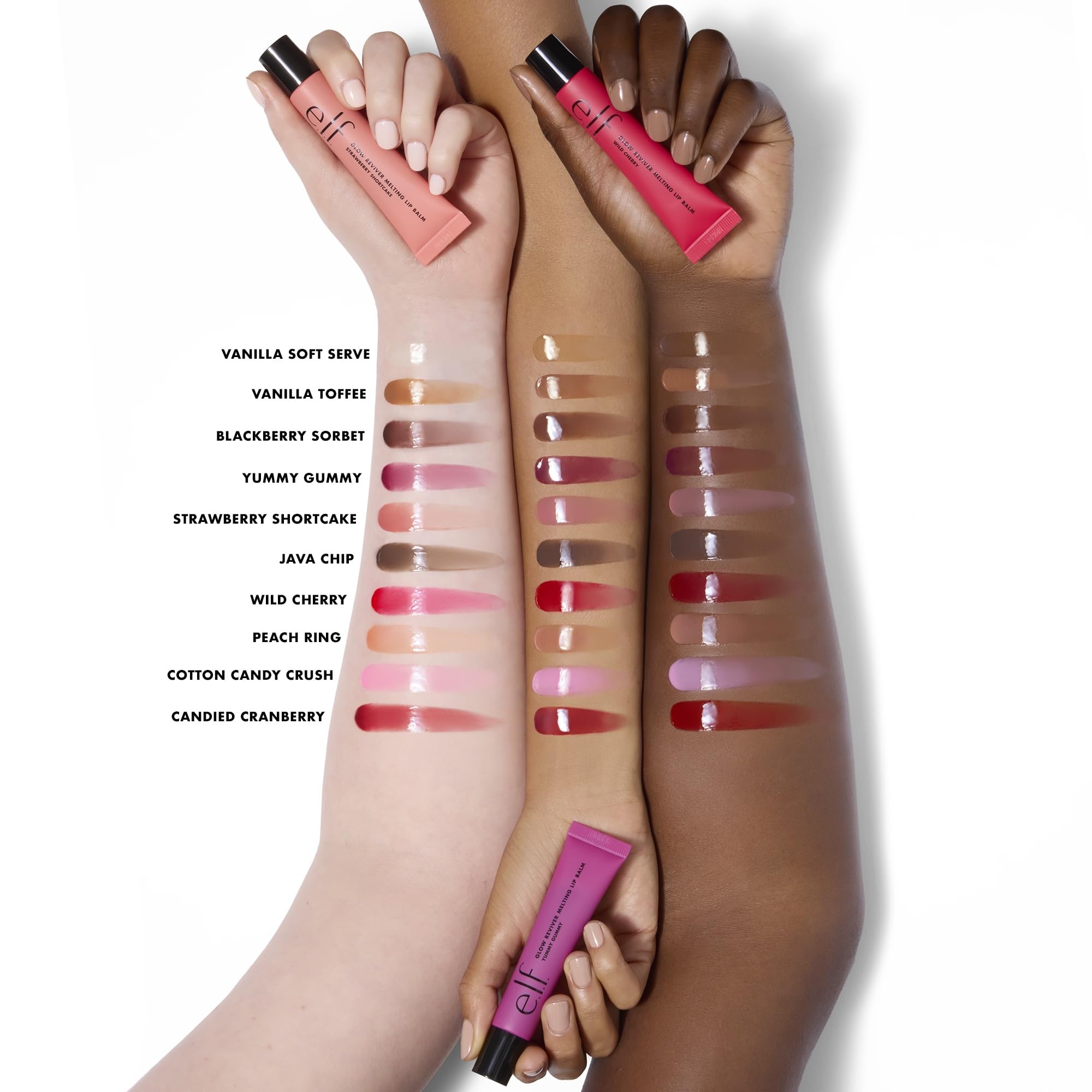 Bálsamo labial e.l.f. con manteca de mango para labios suaves.