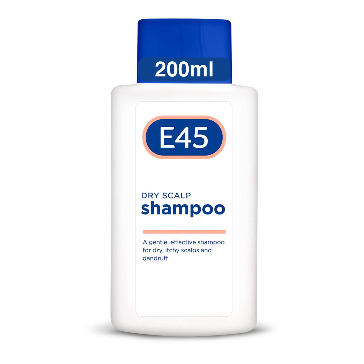 Champú E45 en botella, cuidado suave para cuero cabelludo seco y cabello revitalizado