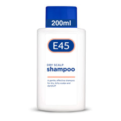 Champú E45 en botella, cuidado suave para cuero cabelludo seco y cabello revitalizado