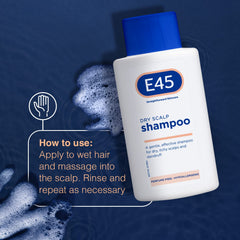 Pro-vitamina B5 en champú E45, ayuda a cuidar y proteger el cabello
