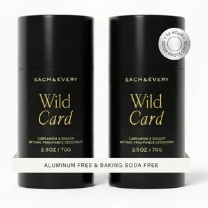 Each & Every desodorante natural para piel sensible con aroma suave y fresco.