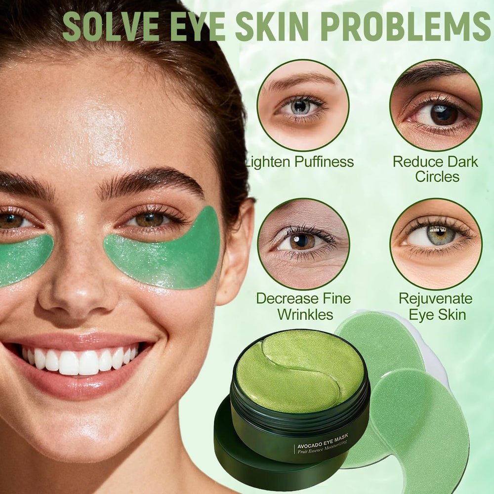 Aplicación rápida de parches Eakroo para ojos cansados.
