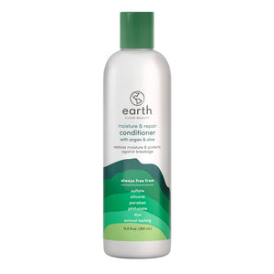 earth Acondicionador hidratante y reparador con argán y aloe, botella que aporta brillo.