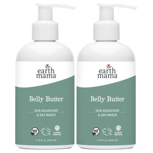 Earth Mama Belly Butter, envase de dos unidades, crema hidratante para embarazo.