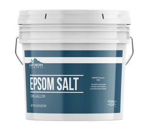 Earthborn Elements Sal Epsom: cubeta con tapa hermética para almacenamiento seguro.