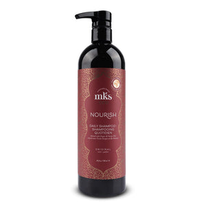 Earthly Body MKS Eco Nourish Champú Original, botella para uso diario, limpieza suave para cabello fino
