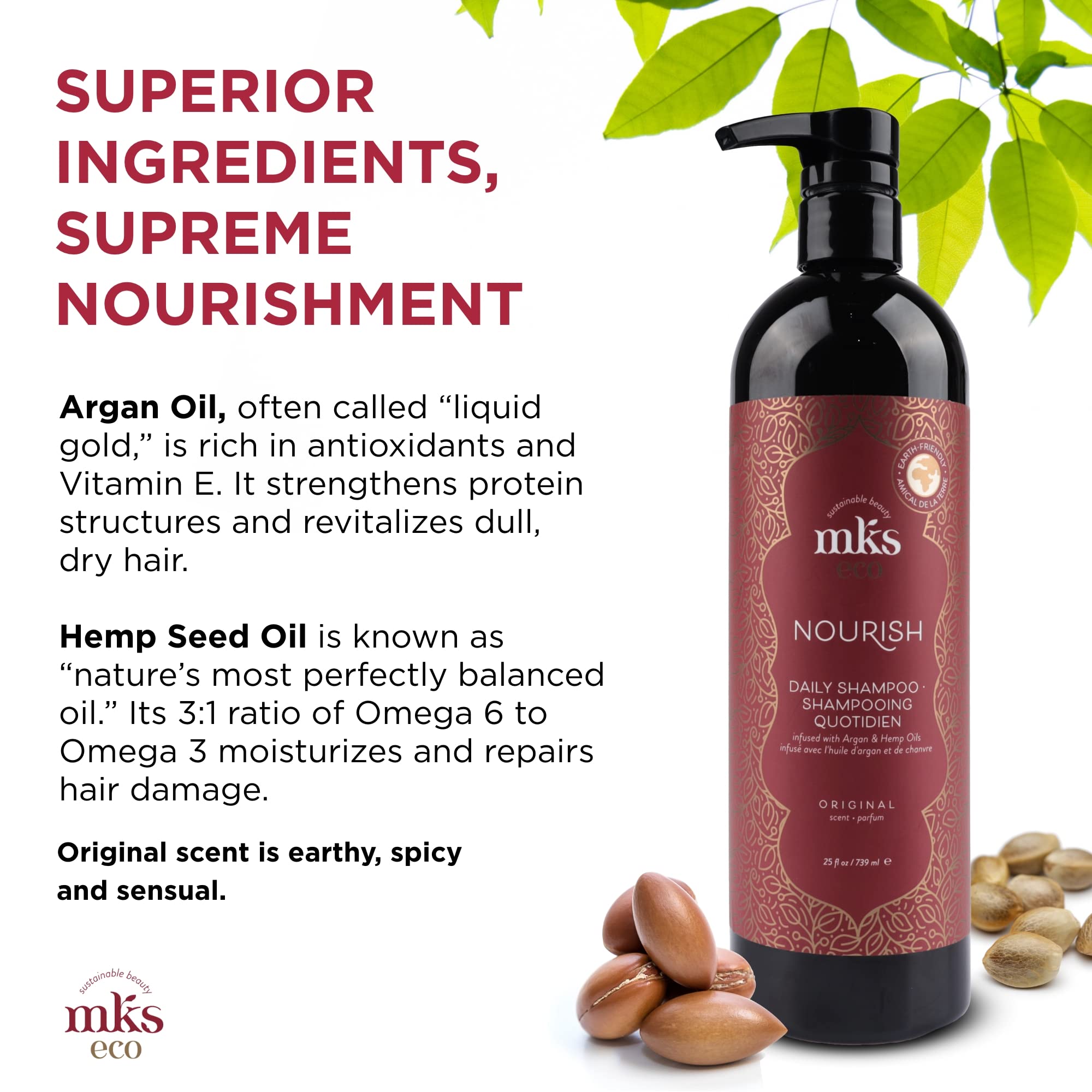Earthly Body MKS Eco Nourish Champú textura cremosa que limpia con delicadeza