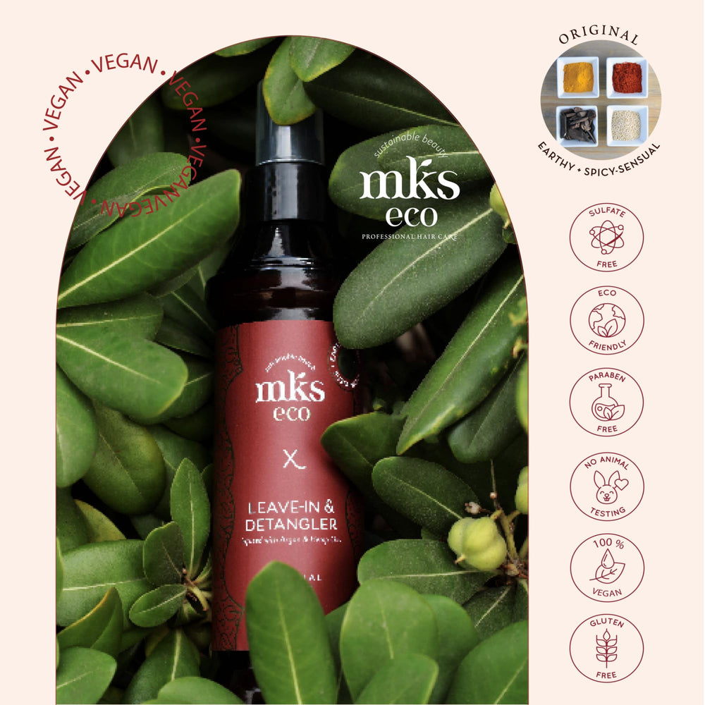 Earthly Body MKS Eco X – aplicación suave que desenreda y condiciona sin esfuerzo.