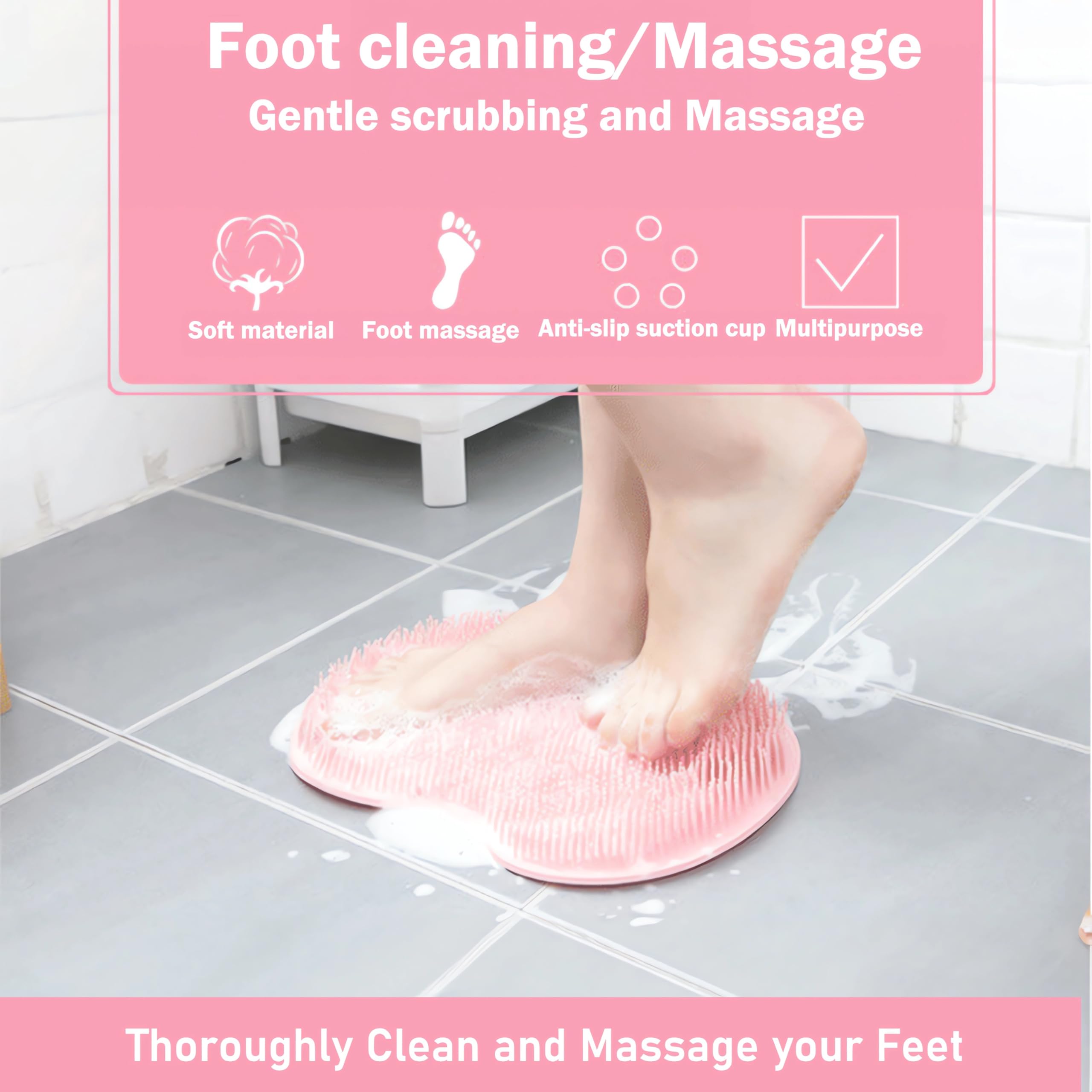 Alfombra exfoliante Easkite para espalda en la ducha, limpieza eficiente.