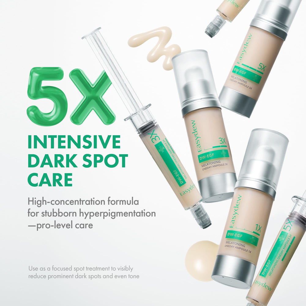 Envase oscuro de Easydew DW-EGF Melatoning Serum protege la fórmula.