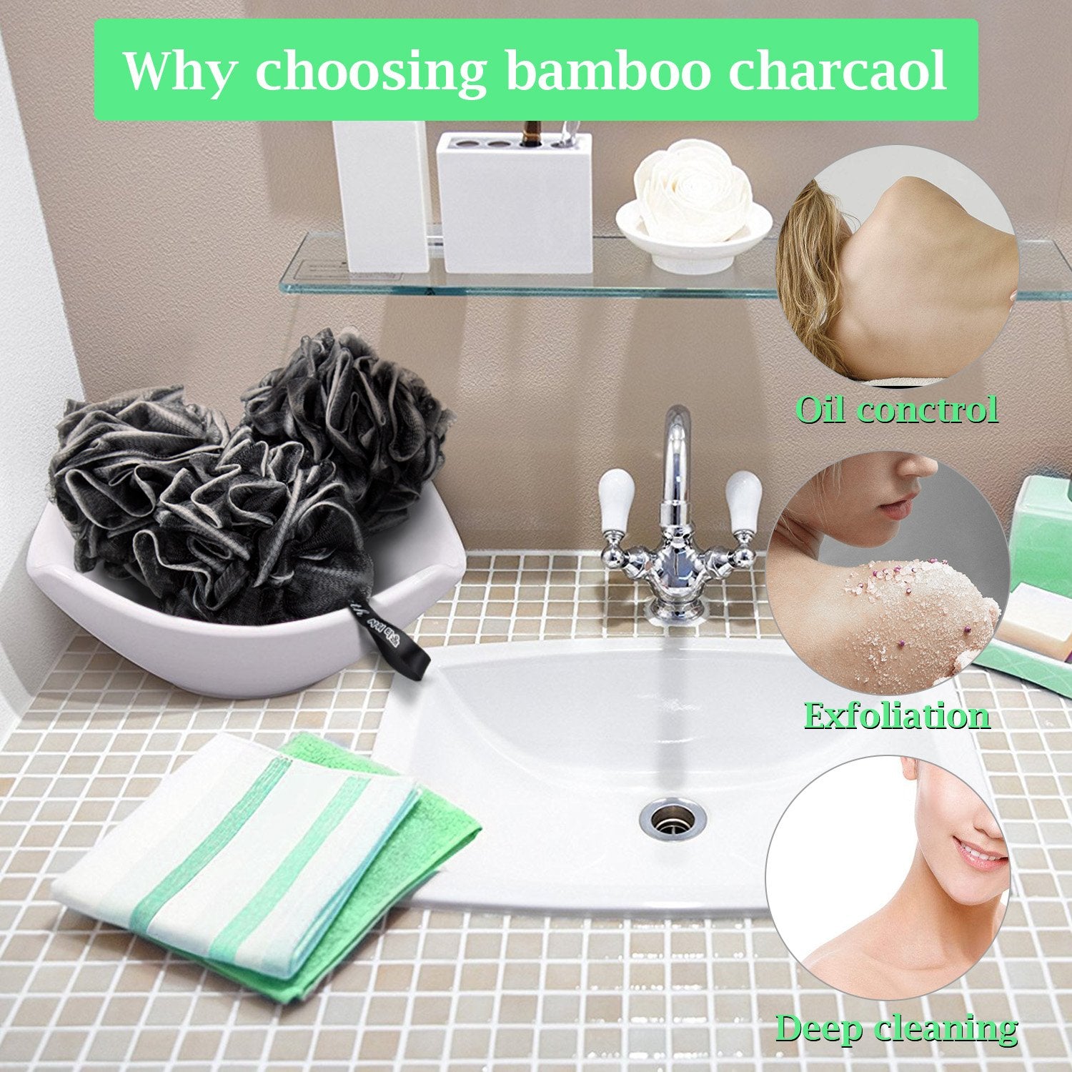 Esponja Easymoo lufa de baño, 60 g, tamaño estándar para el cuerpo.