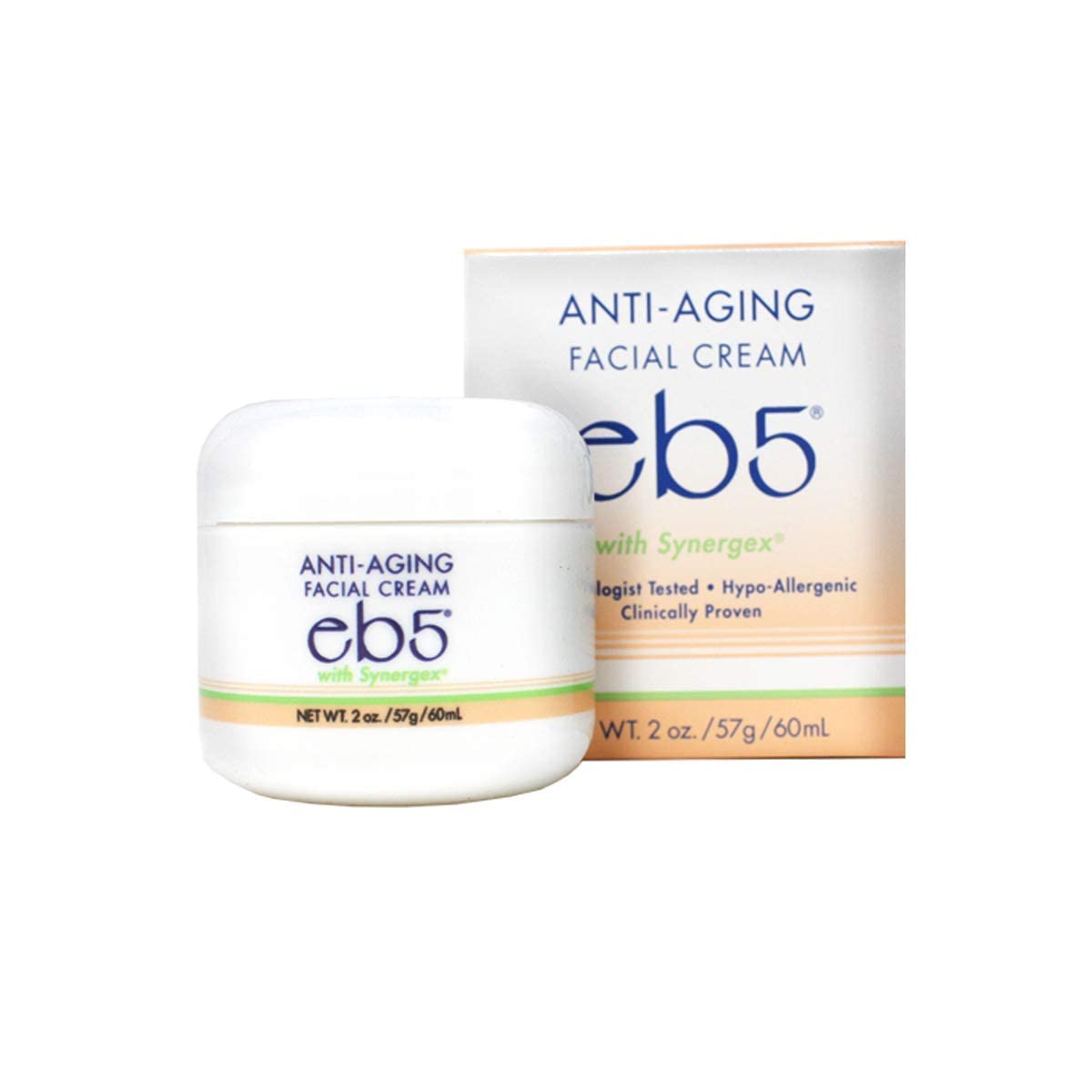 eb5-crema anti-edad rostro y cuello, hidratación profunda para piel suave.