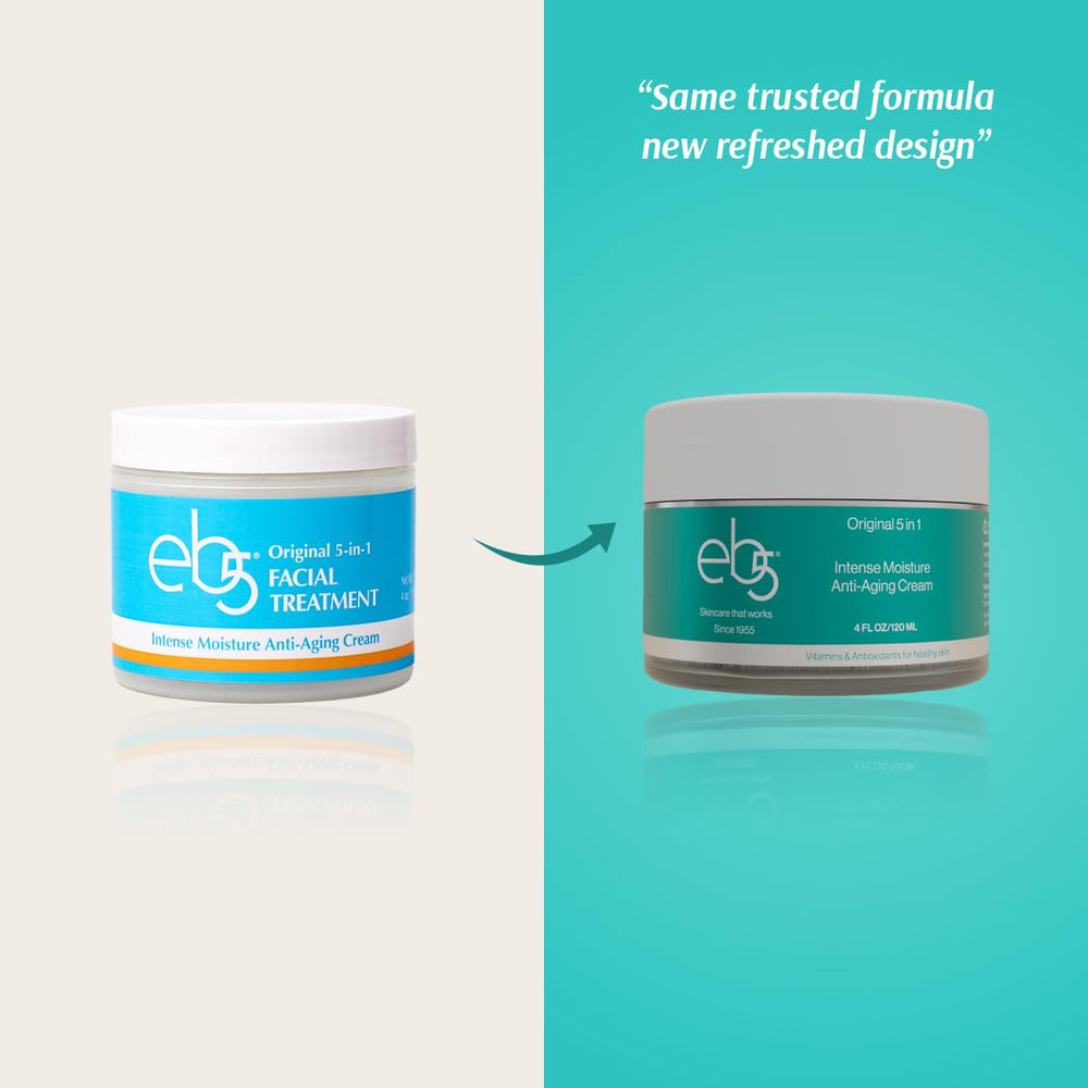 eb5 Intense Moisture: etiqueta frontal con marca y beneficios