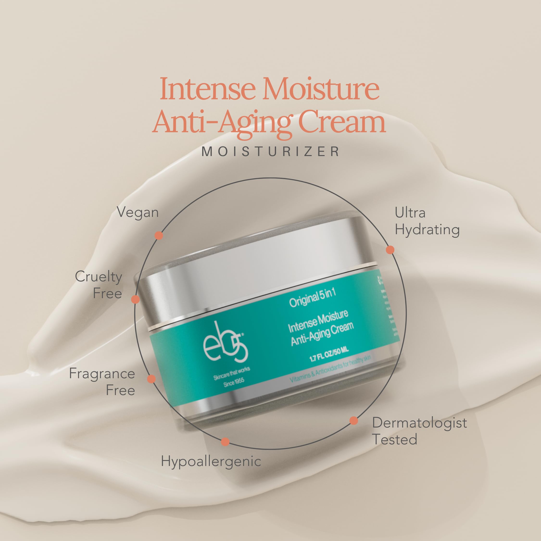 eb5 Intense Moisture: rostro y cuello mostrando efecto firmeza